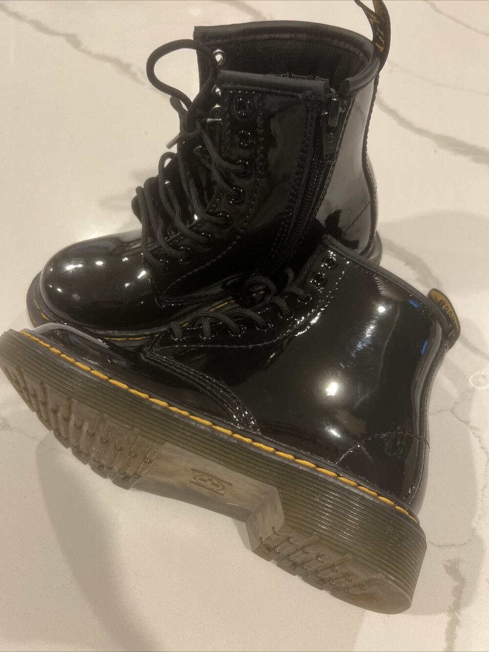 Dr marten 1460 J Patent Black Boots US 12
